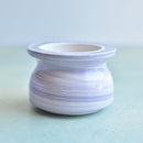 Purple Ceramic Succulent Pot With Crystal Glass Rim Approximately 3"-4"