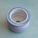 Purple Ceramic Succulent Pot With Crystal Glass Rim Approximately 3"-4"