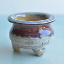 Multi-Color Glazed Handmade Ceramic Succulent Pot Approximately 3"
