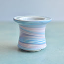 Purple Ceramic Succulent Pot With Crystal Glass Rim Approximately 3"-4"