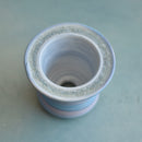 Purple Ceramic Succulent Pot With Crystal Glass Rim Approximately 3"-4"