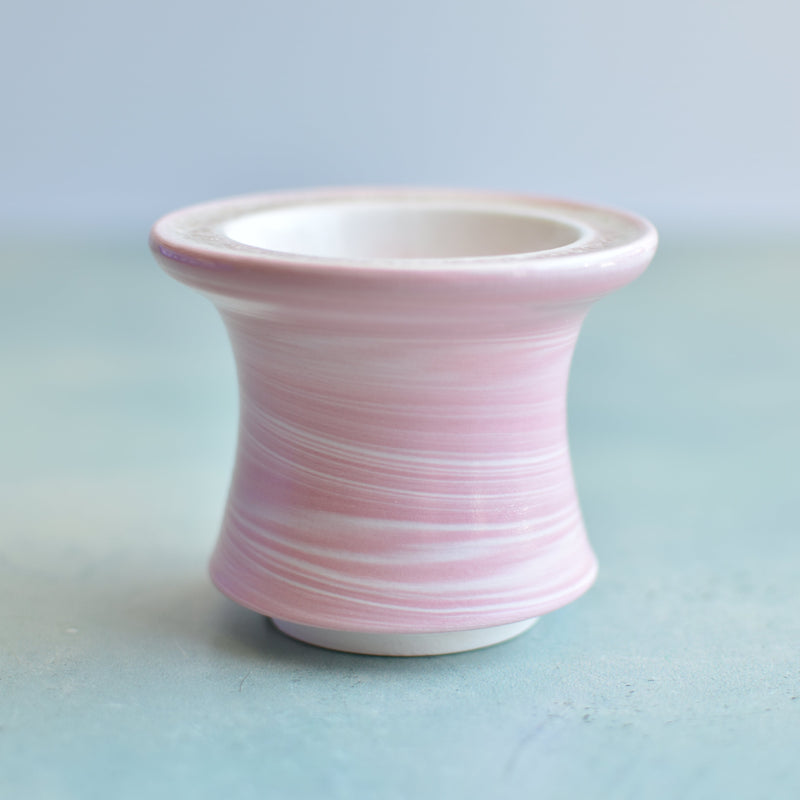 Pink Ceramic Succulent Pot With Crystal Glass Rim Approximately 3"-4"