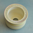 Yellow Ceramic Succulent Pot With Crystal Glass Rim Approximately 3"-4"