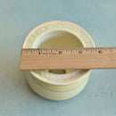 Yellow Ceramic Succulent Pot With Crystal Glass Rim Approximately 3"-4"