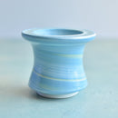 Blue Ceramic Succulent Pot With Crystal Glass Rim Approximately 3"-4"