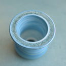 Blue Ceramic Succulent Pot With Crystal Glass Rim Approximately 3"-4"