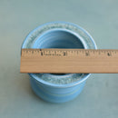 Blue Ceramic Succulent Pot With Crystal Glass Rim Approximately 3"-4"