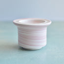 Pink Ceramic Succulent Pot With Crystal Glass Rim Approximately 3"-4"