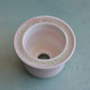 Pink Ceramic Succulent Pot With Crystal Glass Rim Approximately 3"-4"