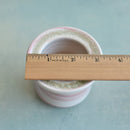 Pink Ceramic Succulent Pot With Crystal Glass Rim Approximately 3"-4"