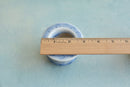 Blue Stamped Ceramic Succulent Pot Approximately 2”