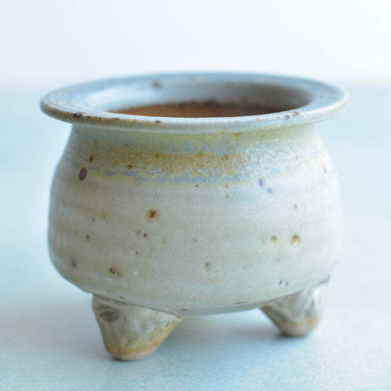 Multi-Color Glazed Handmade Ceramic Succulent Pot Approximately 3"