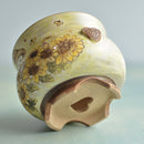 Hand Painted Ceramic Succulent Pot- Duck Design and Inlaid Faux Diamonds Approximately 3"-4” (Hongci Studio Korea)