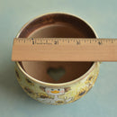 Hand Painted Ceramic Succulent Pot- Duck Design and Inlaid Faux Diamonds Approximately 3"-4” (Hongci Studio Korea)