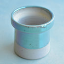 Iridescent Light Blue Handmade Ceramic Succulent Pot Approximately 3.5" (ChangP Studio)