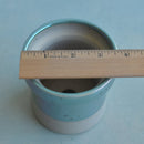 Iridescent Light Blue Handmade Ceramic Succulent Pot Approximately 3.5" (ChangP Studio)