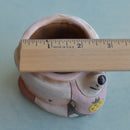 Unique Handmade Ceramic Succulent Pot with Mustache Man Approximately 2"