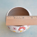 Hand Painted Ceramic Succulent Pot- Duck in Bath Design and Inlaid Faux Diamonds Approximately 2"-3" (Hongci Studio Korea)