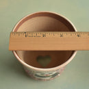 Hand Painted Ceramic Succulent Pot- Panda Design and Inlaid Faux Diamonds Approximately 3"-4” (Hongci Studio Korea)