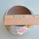 Hand Painted Ceramic Succulent Pot- Duck with Hat Design and Inlaid Faux Diamonds Approximately 2"-3" (Hongci Studio Korea)