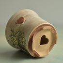 Hand Painted Ceramic Succulent Pot- Panda Design and Inlaid Faux Diamonds Approximately 3"-4” (Hongci Studio Korea)