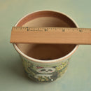 Hand Painted Ceramic Succulent Pot- Panda Design and Inlaid Faux Diamonds Approximately 3"-4” (Hongci Studio Korea)