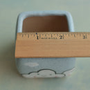 Light Blue Ceramic Succulent Pot with Smiling Cloud Design Approximately 2"