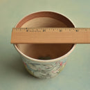 Hand Painted Ceramic Succulent Pot- Family Elephant Design and Inlaid Faux Diamonds Approximately 3"-4” (Hongci Studio Korea)