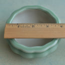 Teal Shallow Ceramic Succulent Pot Approximately 3.5" Wide x 1.5" Tall
