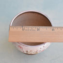 Hand Painted Ceramic Succulent Pot- Sleeping Cat Design and Inlaid Faux Diamonds Approximately 2"-3" (Hongci Studio Korea)