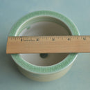 Yellow and Green Crackle Glazed Ceramic Succulent Pot Approximately 4"