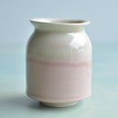 Light Pink Crackle Glazed Ceramic Succulent Pot Approximately 2"