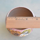 Hand Painted Ceramic Succulent Pot- Sailor Bird Design and Inlaid Faux Diamonds Approximately 2"-3" (Hongci Studio Korea)