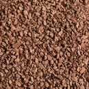 Container of calcined clay top dressing on a gray background