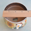 Hand Painted Ceramic Succulent Pot- Duck in Hat Design and Inlaid Faux Diamonds Approximately 4" (Hongci Studio Korea)