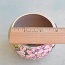 Hand Painted Ceramic Succulent Pot- Bunny Hiding in Flowers Design and Inlaid Faux Diamonds Approximately 2"-3" (Hongci Studio Korea)