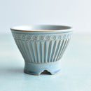 Light Blue Handmade Ceramic Succulent Pot Approximately 3"