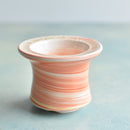 Orange Ceramic Succulent Pot With Crystal Glass Rim Approximately 3”-4"