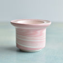 Pink Ceramic Succulent Pot With Crystal Glass Rim Approximately 3”-4"