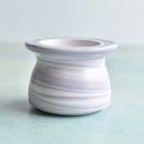 Purple Ceramic Succulent Pot With Crystal Glass Rim Approximately 3”-4"