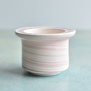 Pink Ceramic Succulent Pot With Crystal Glass Rim Approximately 3”-4"