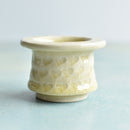 Green Stamped Ceramic Succulent Pot Approximately 2”