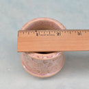 Pink/Red Ceramic Succulent Pot with Stamped Holiday Design Approximately 2"