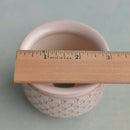 Orange and Beige Handmade Ceramic Succulent Pot Approximately 3" (Toun Kiln Studio)