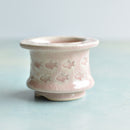 Pink Stamped Ceramic Succulent Pot Approximately 2”