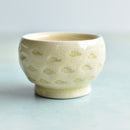 Green Stamped Ceramic Succulent Pot Approximately 2”