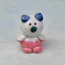 Small Blue and Pink Ceramic Planter Pal Approximately 1"