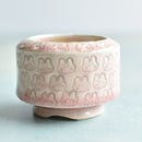 Pink Stamped Ceramic Succulent Pot Approximately 2”