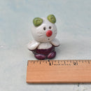 Small Green and Purple Ceramic Planter Pal Approximately 1"