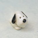 Small White and Black Ceramic Planter Pal Approximately 1"